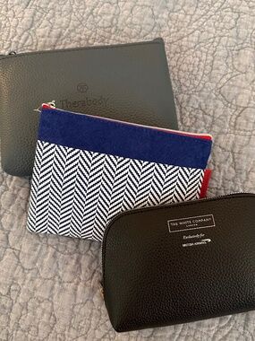 Lot of 3 Partial Airline Amenity Kits - British Airways + United - Business / PE